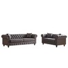 SKRAN Chesterfield Sofa with Rolled Arms 3 Seater with Button Design and for Apartment,Living Room - 4 of 4