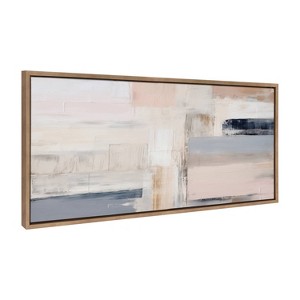Kate & Laurel All Things Decor 18"x40" Sylvie Rustic Melody Framed Canvas by Amy Lighthall Gold - 1 of 4