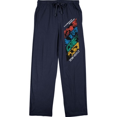 Cowboy Bebop Colorful Character Panels Men’s Navy Sleep Pajama Pants