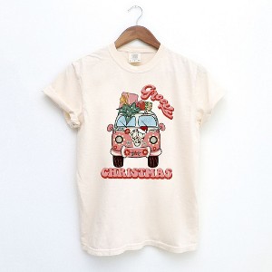 Simply Sage Market Women's Retro Van Groovy Christmas Garment Dyed Tee - 1 of 2