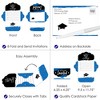 Big Dot of Happiness Blue Grad - Best is Yet to Come - Fill-In Cards - Royal Blue Graduation Party Fold and Send Invitations - Set of 8 - 3 of 4