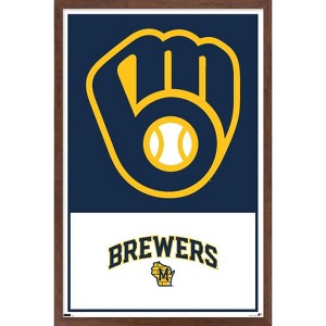 Trends International MLB Milwaukee Brewers - Logo 22 Framed Wall Poster Prints - 1 of 4