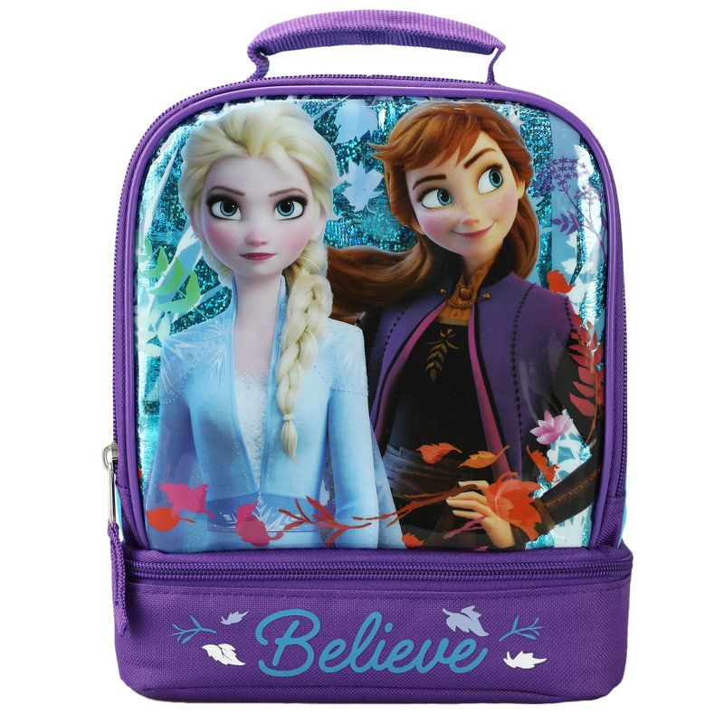 Frozen Dual Compartment Kids Lunch Box for girls, 1 of 6