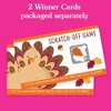 Big Dot of Happiness Fall Turkey Scratchers, Fun Happy Thanksgiving Dinner Party Family-Friendly Activity, Party Game Scratch Off Cards - 22 Count - 3 of 4