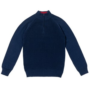 Cozeeme Quarter Zip Long Sleeve Sweater Little Kid to Big Kid  - 1 of 4
