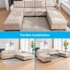 Mjkone Modular Convertible Sectional Sofa with Adjustable Armrest,Storage Ottoman,Modern L/U Shaped Sofa Bed - 4 of 4