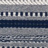 Design Imports  Braided Stripe Jacquard Fringe Table Runner, 15X108", Navy Blue - 4 of 4