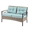 Sapphtopaz Outdoor Patio Furniture Set Wicker Woven Patio Conversation Chairs with Cushions and Glass Coffee Table for Backyard, Garden, Terrace - 2 of 4