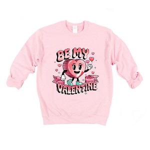 Simply Sage Market Women's Graphic Sweatshirt Be My Valentine Cartoon - 1 of 4