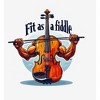 Fit As A Fiddle Violin Humor Adult Crew Neck Short Sleeve Tee - 2 of 2