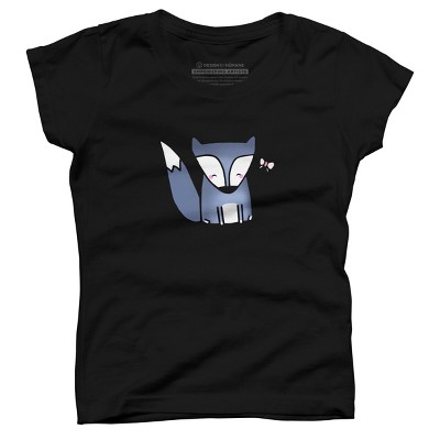 Girl's Design By Humans Little Fox & Friend By staceyroman T-Shirt