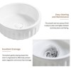 Hrinhom 15"W Vertical-Ribbed Oval Bathroom Ceramic Vessel Sink Above Counter Without Faucet - 2 of 4