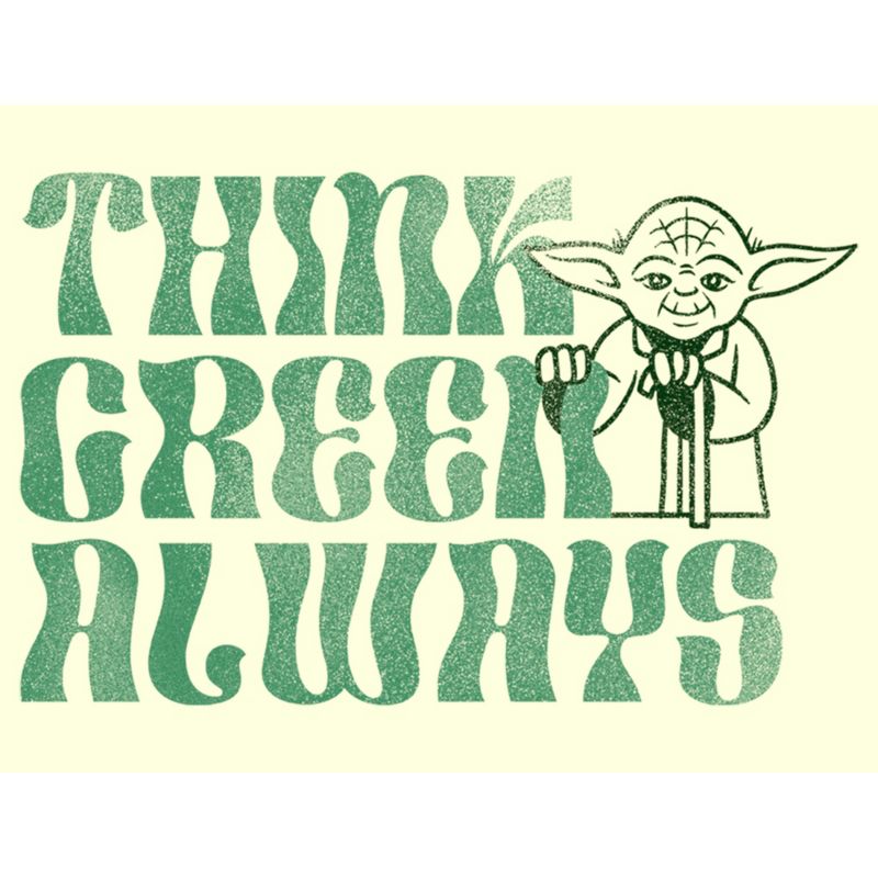 Men's Star Wars Yoda St. Patrick's Day Think Green Always T-Shirt, 2 of 5