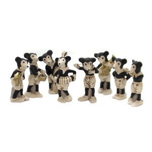Marolin 2.5 Inch Mouse Band Set / 8 German Vintage Mickey Figurines - 1 of 4