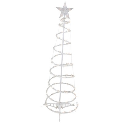 Northlight 4ft Lighted Spiral Cone Tree Outdoor Christmas Decoration ...