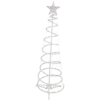 Northlight 4ft Lighted Spiral Cone Tree Outdoor Christmas Decoration, Clear Lights