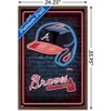 Trends International MLB Atlanta Braves - Neon Helmet 23 Framed Wall Poster Prints - 3 of 4