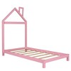 Wood Platform Bed with House-Shaped Headboard - ModernLuxe - 4 of 4