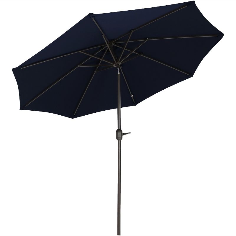 Sunnydaze Outdoor Aluminum Solution-Dyed Sunbrella Patio Umbrella with Auto Tilt and Crank - 9', 1 of 10