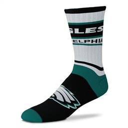 NFL Philadelphia Eagles Bar Stripe Adaptive Crew Socks - L