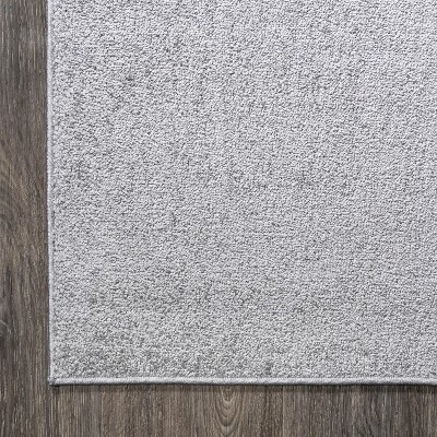 Modern Easy-Care 9'x12' Reversible Gray Synthetic Area Rug