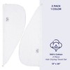 American Soft Linen 100% Cotton Hair Drying Towels for Women, 2 Pack Turkish Hair Towel Wrap, Head Towel Cap with Button, Hair Turban Towel - 4 of 4