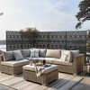 MAYEERTY Star Shape Black Galvanized Steel Screen Outdoor and Indoor Freestanding Decorative Privacy for DeckBalcony Patio - 2 of 4