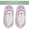 Elanze Designs Lilac Purple Nordic Snow Womens Plush Lined Cozy Non Slip Indoor Soft Slippers - Large - 2 of 4