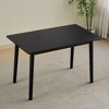 NicBex 47.24" Modern Rectangle  Dining Table,Kitchen Table with Wood Tabletop and Wood Legs for 2-4 Seaters,Black - 2 of 4