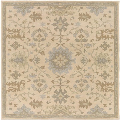 Mark & Day Ness 8'x8' Square Tufted Indoor Area Rugs Beige: Wool, Stain-Resistant, Handmade, Traditional Style