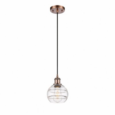 Rochester - 1 Light Cord Hung Mini Pendant In Industrial Style-7.88 Inches Tall and 5.88 Inches Wide