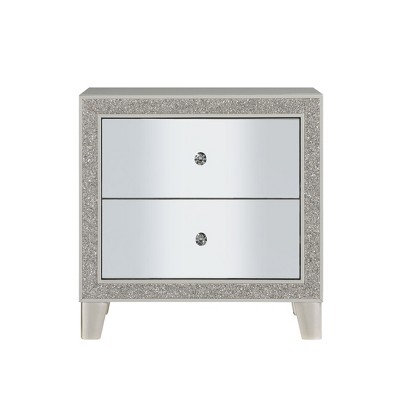 NicBex Nightstand with Drawers,Side Table with Metal Handles and Elegant Finish,Modern Bedside Table for Bedroom,Living Room