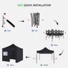 10x10Feet Commercial Pop Up Canopy Tent with 4 Removable Sidewalls - 4 of 4