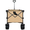 Heavy-Duty 360lb Capacity Foldable Utility Wagon ¨C All-Terrain Quiet Wheels, Adjustable Handle & Cup Holders for Camping, Gardening, Picnic, Sports - 2 of 4