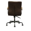 Vynxaria Distress Chocolate Swivel Office Chair with Pneumatic Lift - 4 of 4