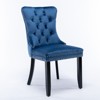 ORRD Nikki Velvet Dining Chairs Set of 2 - Modern High Back Upholstered Chair with Nailhead Trim & Wood Legs, Gray - 3 of 4