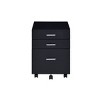 NicBex Modern File Cabinet with 4 Wheels,Lateral Filing Cabinets with 3 Drawers and Silver Handle,Office Cabinet for Home, Office,White/Black - 2 of 4