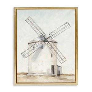 Stupell Industries Windmill Farm Landscape Floating Frame Canvas Art - 1 of 4