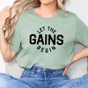 Simply Sage Market Women's Let The Gains Begin Short Sleeve Graphic Tee - 2 of 3