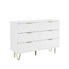 6 Drawers Fluted Dresser for Bedroom, Wooden Dresser TV Stand, Metal Modern Chest of Drawers Clothes Storage Organizer for Closet Living Room Hallway - 3 of 4