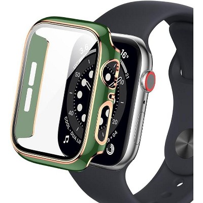 Worryfree Gadgets Bumper Case with Screen Protector for Apple Watch 38mm, White/Silver