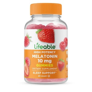 Lifeable Melatonin for Adults, for Sleep Support, Vegan, 60 Gummies - 1 of 3
