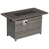 Aoxun CSA Propane Fire Pit Table with Storage, 40 in.  Rectangular, Auto Ignition Gas Fire Pit for Outside Patio Deck, Oxford Cover, Grey Wicker - 2 of 4