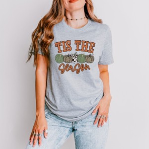 Simply Sage Market Tis The Season Leopard Pumpkin Short Sleeve Tee - 1 of 4