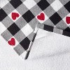 Martha Stewart 3pk Love Check Gingham Hearts Kitchen Towel Set Black/White: 100% Cotton, Classic Woven Pattern, 28"x15" - 2 of 4