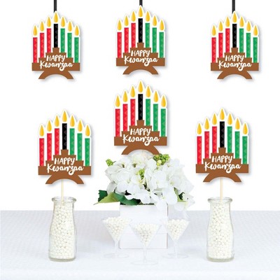 Big Dot of Happiness Happy Kwanzaa - Kinara Decorations Diy Party Essentials - Set of 20