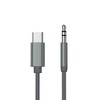 Just Wireless 6' 3.5mm to USB-C Audio Cable - Slate Gray - image 2 of 4