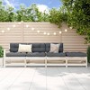 vidaXL Patio Lounge Set - Outdoor Garden Furniture 4 Piece White Pine Wood Slatted Design - Garden, Terrace, Patio Lounger Set - 2 of 4