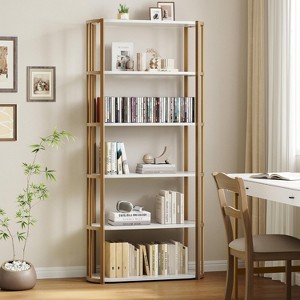 71 Inches Tall Bookshelf, Industrial Book Shelf, Freestanding Bookcase, Large Book Shelves for Living Room, Bookcase Storage Rack for Home Office - 1 of 4
