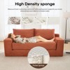 VASIP Convertible 2-in-1 Loveseat Sofa Bed - Memory Foam & Steel Frame, No Assembly, Corduroy Fabric, Compact for Small Spaces & Apartments (Orange) - 2 of 4